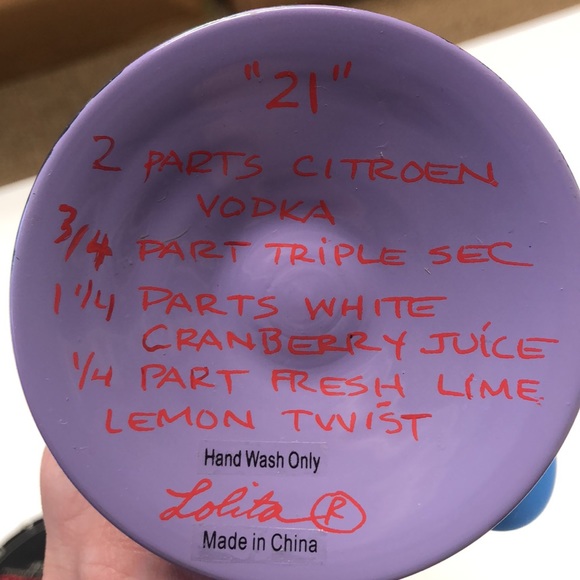 Lolita 7oz “21” Martini Glass NWT - Picture 4 of 6